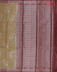 Tortilla Brown Banaras Tussar Silk Saree