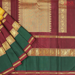 Mustard Yellow Kanchipuram Silk Saree