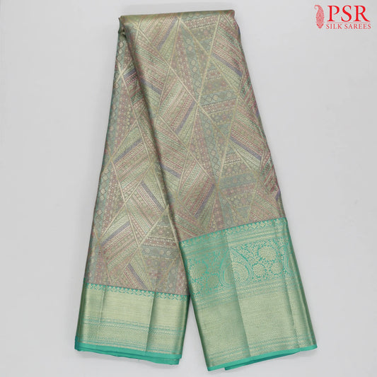 Multicolor Kanchipuram Tissue Silk Saree