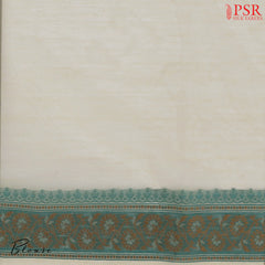 Beige Banaras Silk Cotton Saree