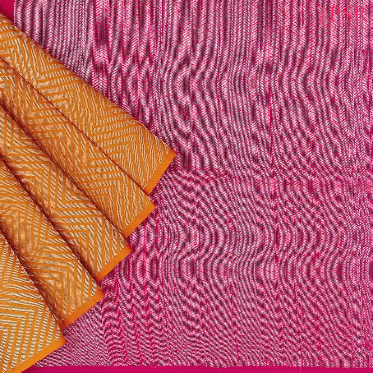 Yam Orange Jute Soft Silk Saree