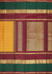 Mustard Yellow Kanchipuram Silk Saree