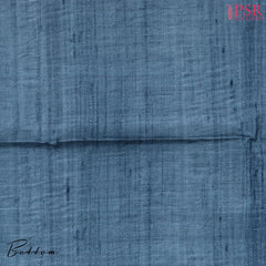 Moroccan Blue Semi Tassar Dress Material