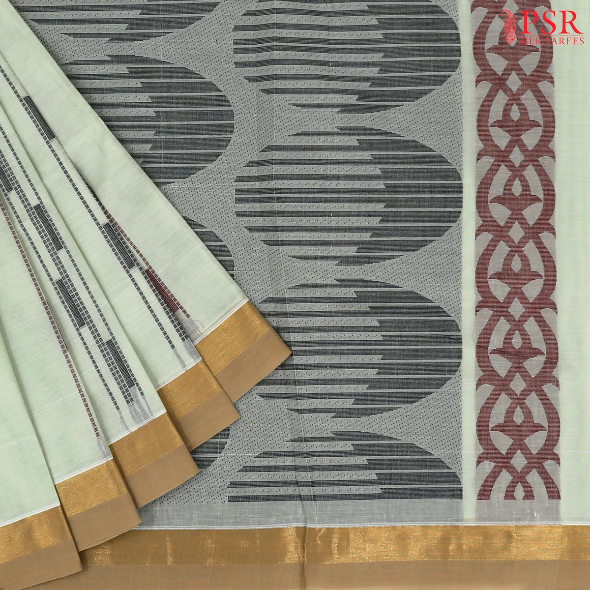 Tranquil Green Kovai Cotton Saree