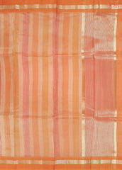 Orange Semi Chiniya Saree