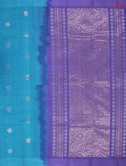 Cerulean Blue Kovai Cotton Saree