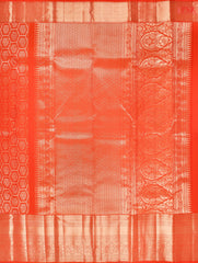 Saffron Kanchipuram Silk Saree