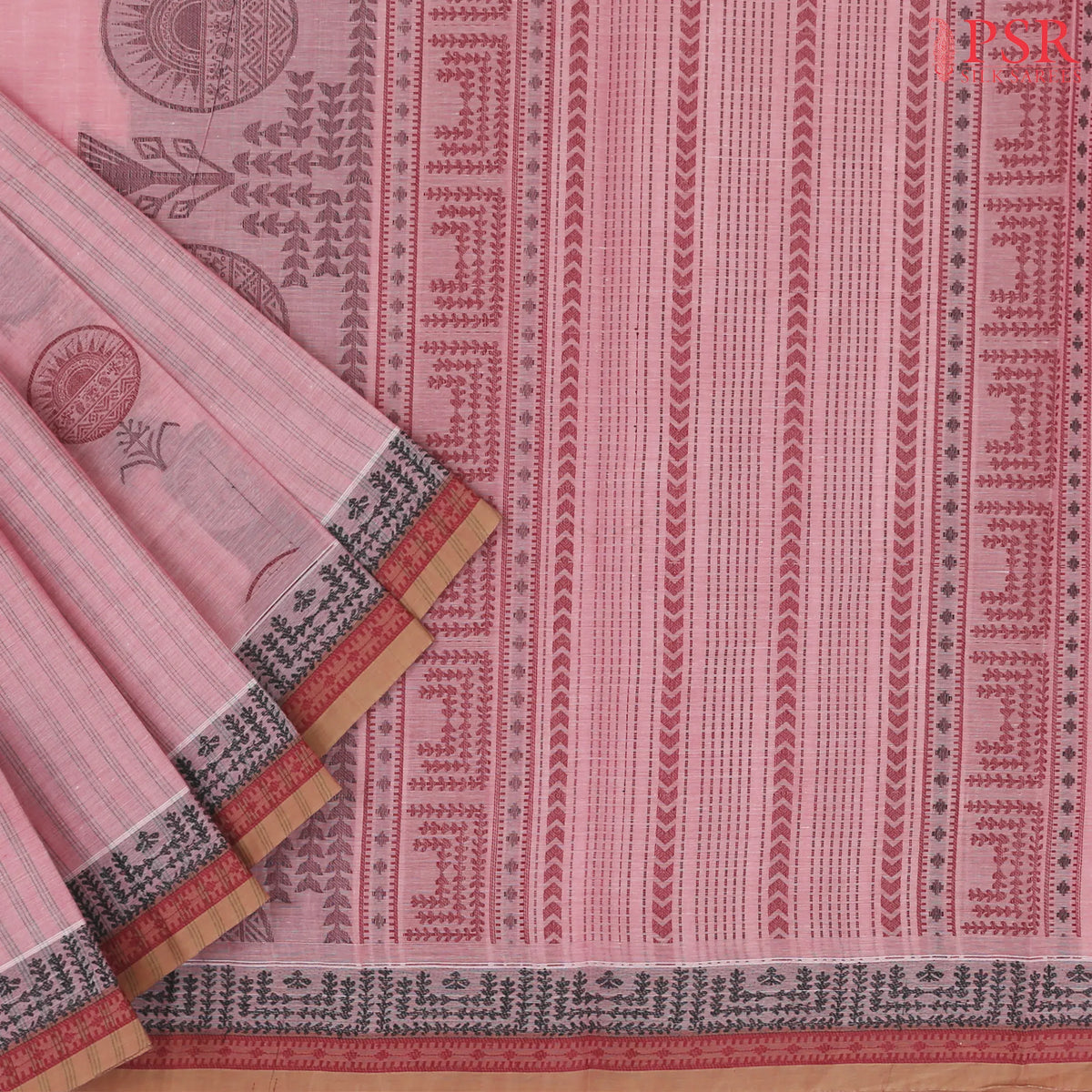 Thulian Pink Kovai Cotton Saree