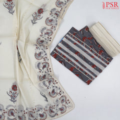 Grey Cotton Dress Material