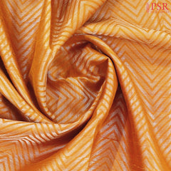 Yam Orange Jute Soft Silk Saree