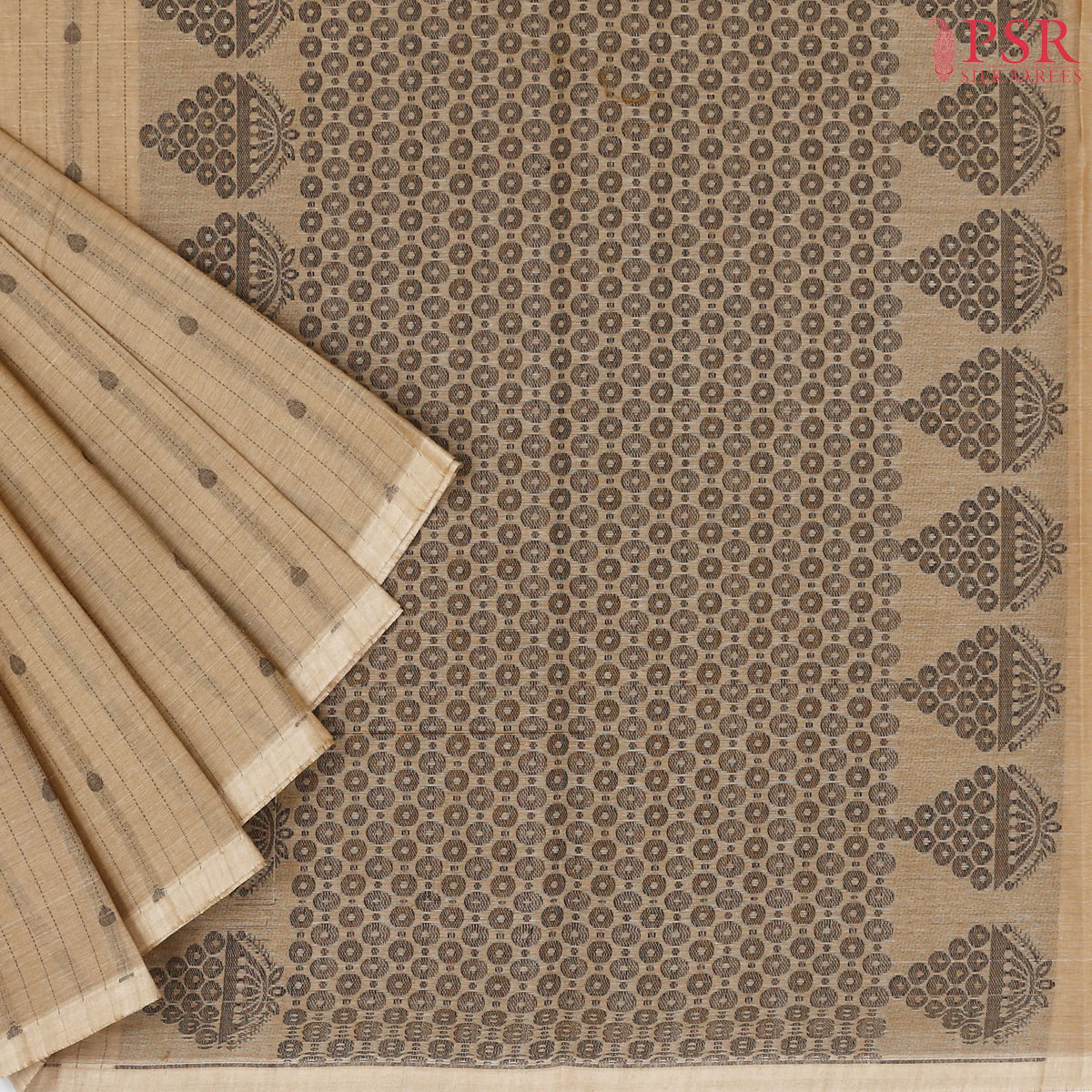 Chikoo Beige Kovai Cotton Saree