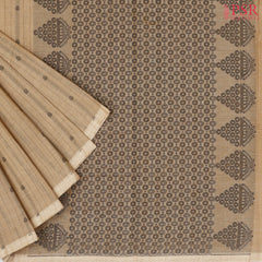 Chikoo Beige Kovai Cotton Saree
