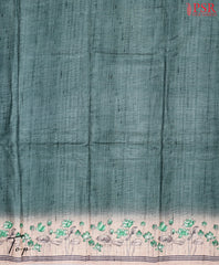 Dark Viridian Semi Tassar Dress Material