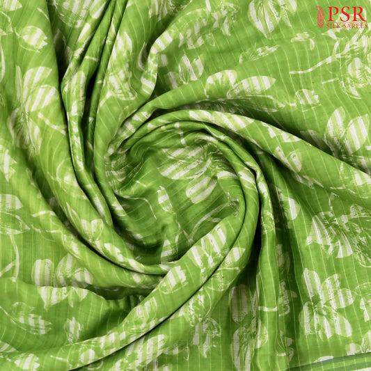 Light Green Chanderi Silk Cotton Saree