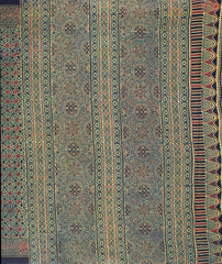 Dark Green Jaipur Cotton Printed Saree
