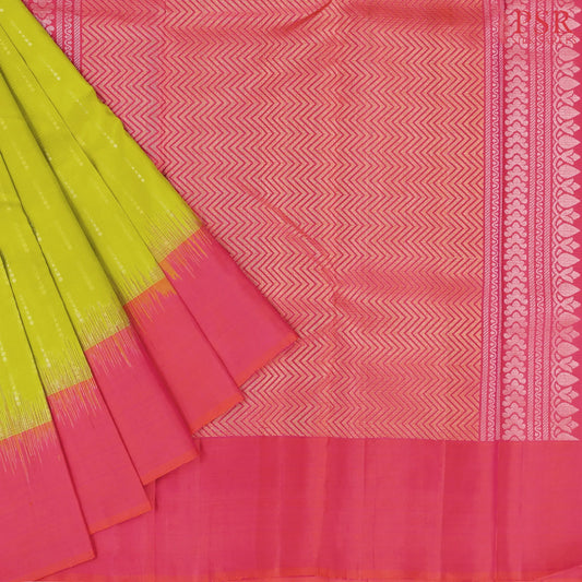 Olive Yellow Fancy Kanchipuram Silk Saree