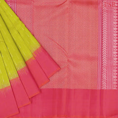Olive Yellow Fancy Kanchipuram Silk Saree