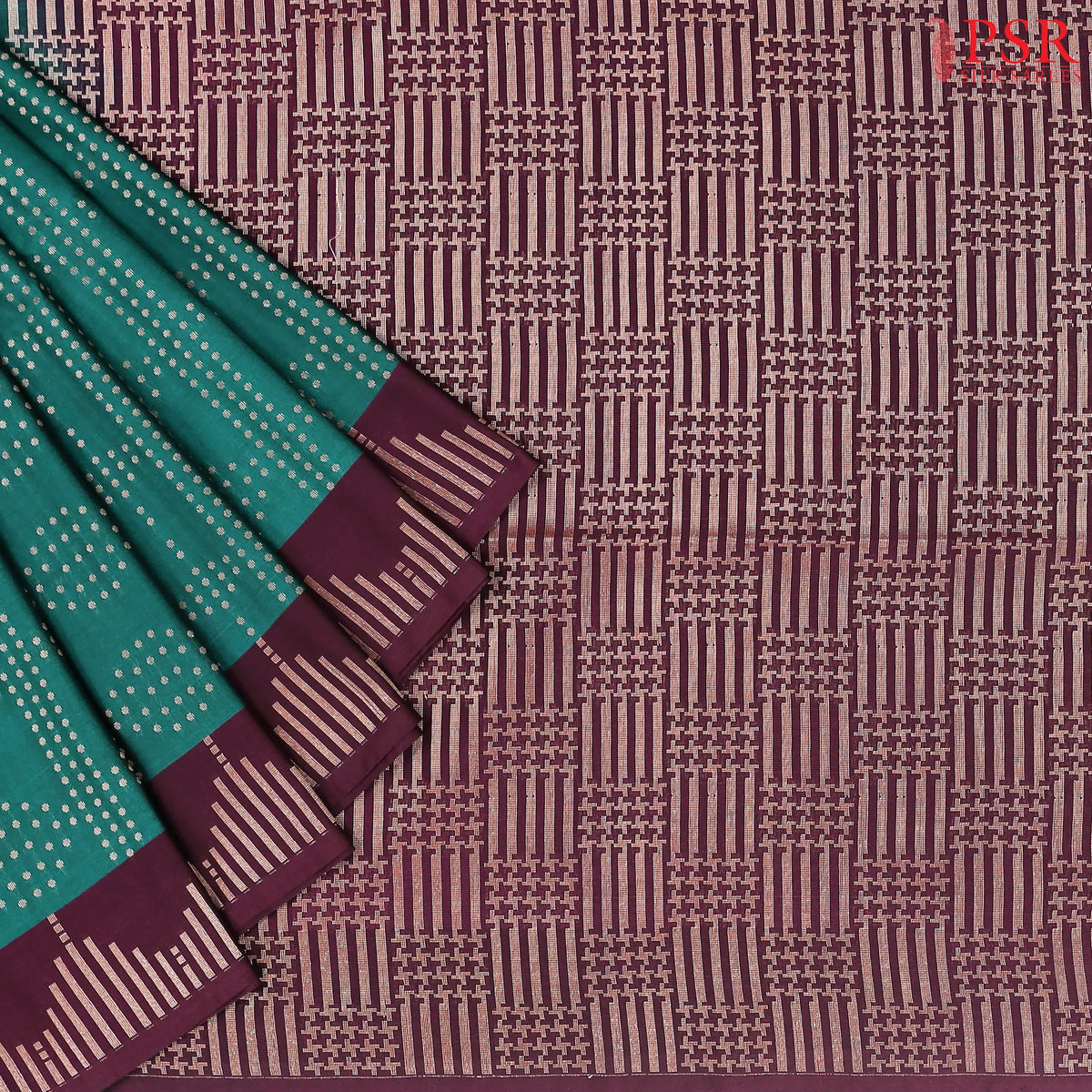 Pine Green Soft Art Silk Saree