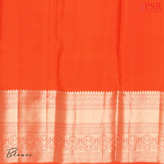 Saffron Kanchipuram Silk Saree