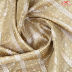 Golden Beige Semi Kora Summer Silk Saree