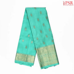 Pearl Aqua Kanchipuram Silk Saree