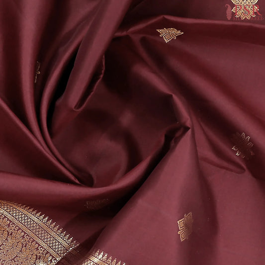 Auburn Fancy Kanchipuram Silk Saree