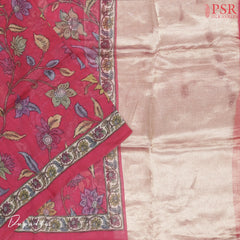 Dark Pink Silk Cotton Dress Material