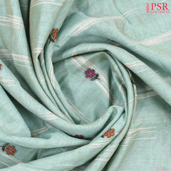 Turquoise Blue Ghicha Cotton Saree