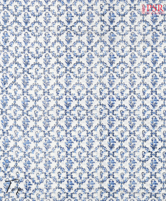 White Cotton Dress Material