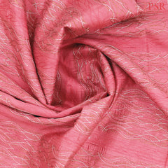 Flamingo Pink Kosa Embroidery Saree