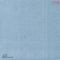 Glaucous Blue Maheshwari Silk Cotton Saree