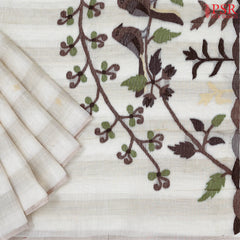 Beige Ghicha Cotton Saree