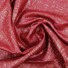 Dark Vermilion Banaras Tussar Silk Saree