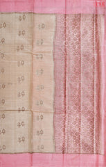 Royal Beige Banaras Tussar Silk Saree