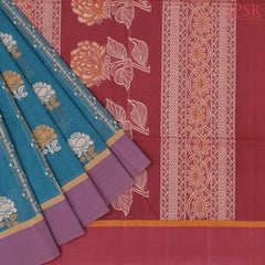 Peacock Blue Kovai Cotton Saree