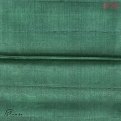 Dark Vermilion Banaras Tussar Silk Saree