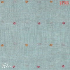 Turquoise Blue Ghicha Cotton Saree