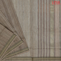 Dark Taupe Maheshwari Silk Cotton Saree