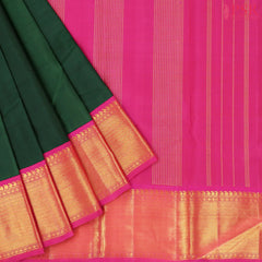 Dark Green Kanchipuram Silk Saree