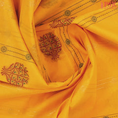 Amber Yellow Kovai Cotton Saree