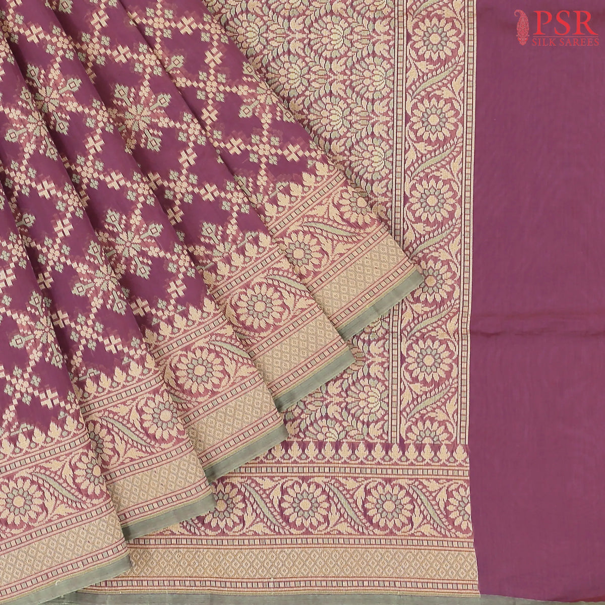 Onion Pink Banaras Silk Cotton Saree