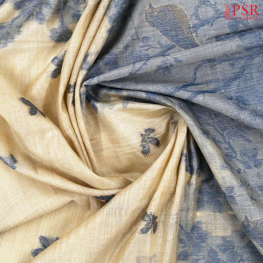 Light Beige Ghicha Cotton Saree
