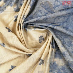 Light Beige Ghicha Cotton Saree