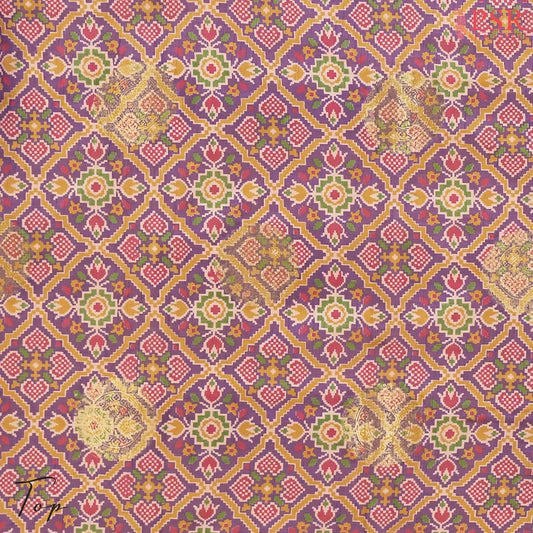 Amethyst Purple Soft Patola Semi Silk Dress Material