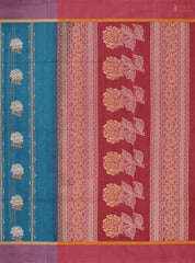 Peacock Blue Kovai Cotton Saree