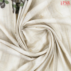 Beige Ghicha Cotton Saree