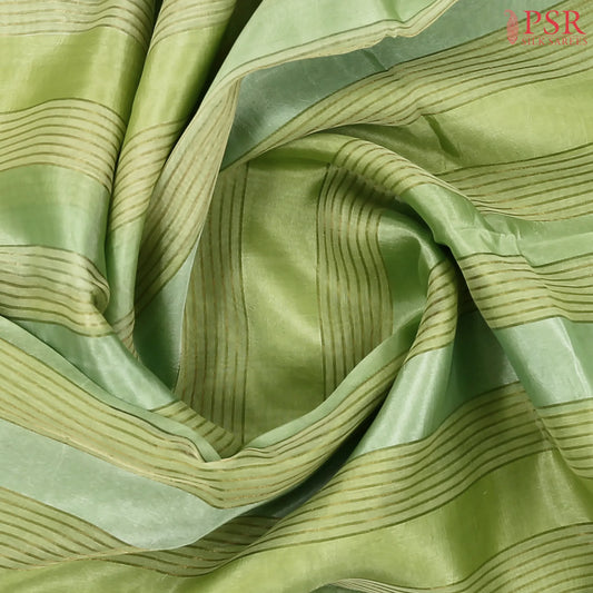 Light Green Semi Chiniya Saree