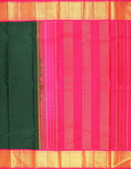 Dark Green Kanchipuram Silk Saree