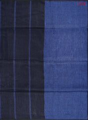 Midnight Indigo Linen Saree