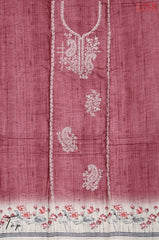Garnet Rose Semi Tassar Dress Material